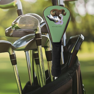 Majestätischer Dickhorn-Braunschaf-Widder Grüne Be Golf Headcover