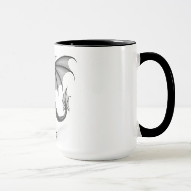 Majestätischer Drachen-Kaffeebecher Tasse (Rechts)