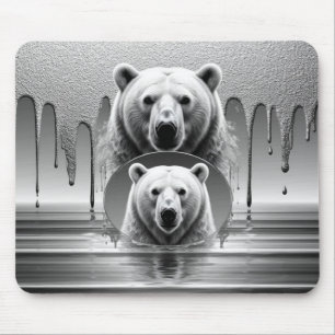 Majestätischer Eisbärkopf Arktische Tierwelt 🐻‍❄️ Mousepad