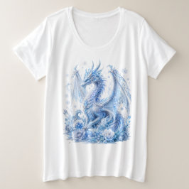 Majestätischer Eisdrache Große Größe T-Shirt