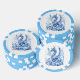 Majestätischer Eisdrache Pokerchips