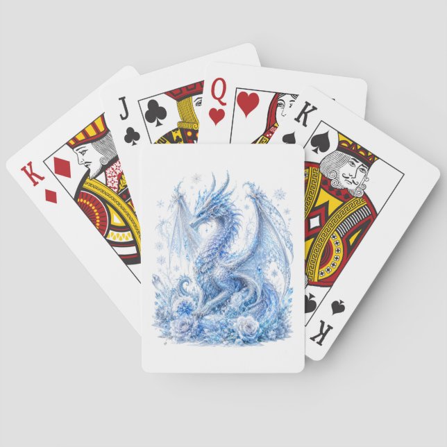 Majestätischer Eisdrache  Spielkarten (Rückseite)