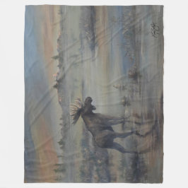 Majestätischer Elch Fleecedecke