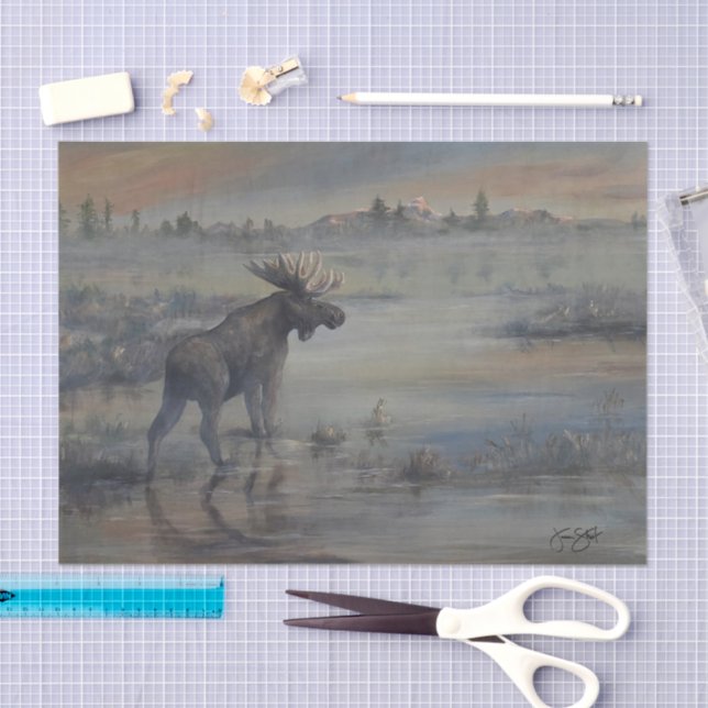 Majestätischer Elch Seidenpapier (Handwerk)