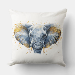 🐘 Majestätischer Elefant mit goldenen ✨ Kissen