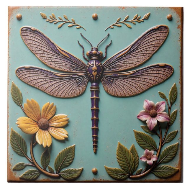 Majestätischer Flug von Anisoptera Fliese (Vorderseite)