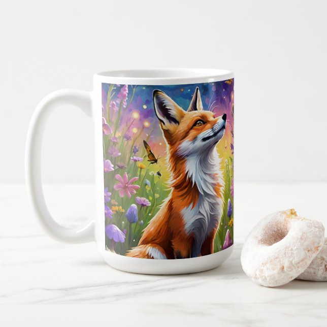 Majestätischer Fuchs Kaffeetasse (Mit Donut)
