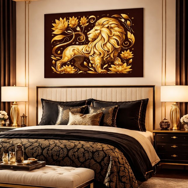 Majestätischer Goldener Löwe Poster (Von Creator hochgeladen)