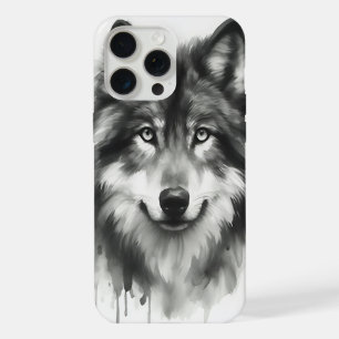Majestätischer Grauwolf Stunning Watercolor Wildli iPhone 15 Pro Max Hülle