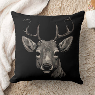Majestätischer Hirsch mit großen Geweihen Kissen