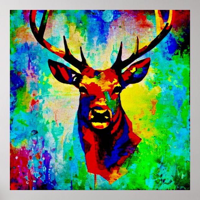 Majestätischer Hirsch Poster (Vorne)