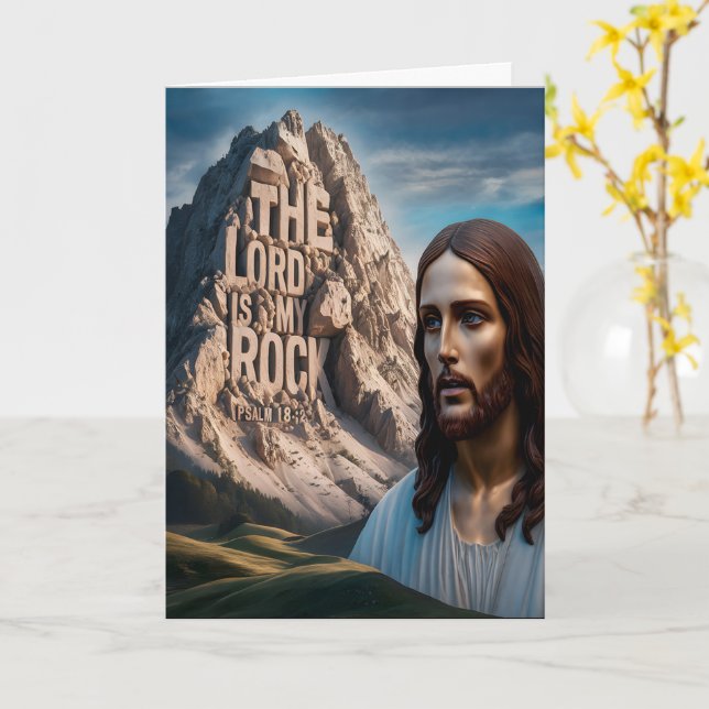 Majestätischer Jesus: Wächter des Berges Karte (Gelbe Blume)