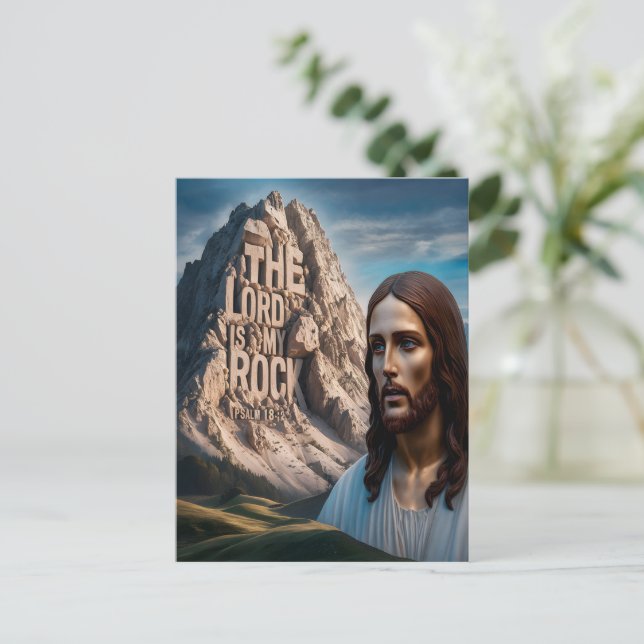 Majestätischer Jesus: Wächter des Berges Postkarte (Stehend Vorderseite)