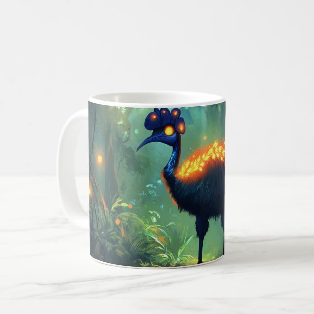 Majestätischer Kasuarvogel Kaffeetasse (Vorderseite Links)