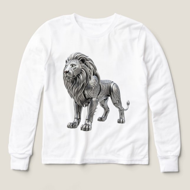 Majestätischer keltischer Silberlöwe mit aufwendig (Design Vorderseite)