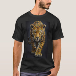 Majestätischer Leopard – 3D-Mikromosaik T-Shirt
