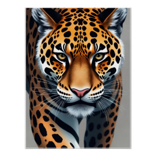 Majestätischer Leopard – Wilder Blick Wandbild Poster