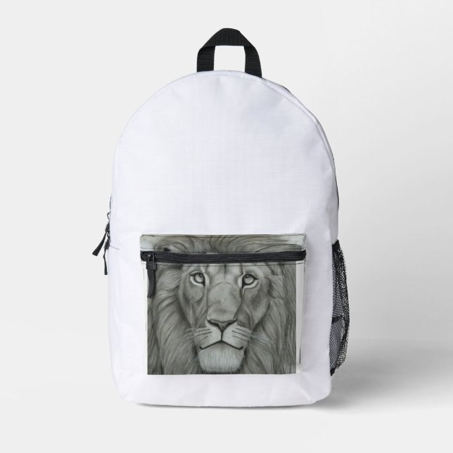 Majestätischer Löwe Bedruckter Rucksack (Vorderseite)