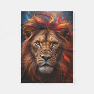 Majestätischer Löwe  Fleecedecke