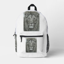 Majestätischer Löwe Gedruckter Rucksack