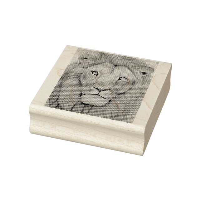 Majestätischer Löwe Gummistempel (Stempel)