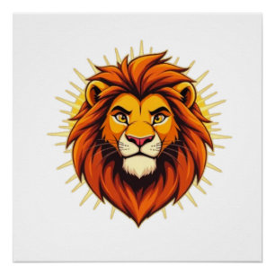 Majestätischer Löwe – König der Macht und Autoritä Poster