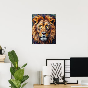 Majestätischer Löwe Poster