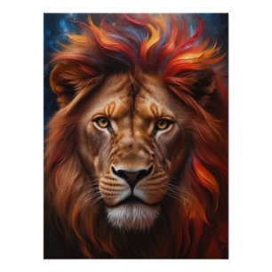 Majestätischer Löwe Poster