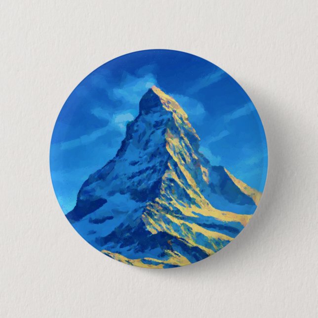 Majestätischer Matterhorn Button (Vorderseite)
