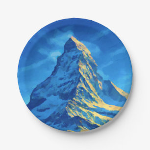 Majestätischer Matterhorn Pappteller