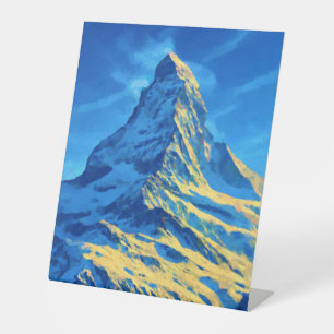 Majestätischer Matterhorn Sockelschild