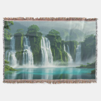 Majestätischer mehrschichtiger Wasserfall Decke
