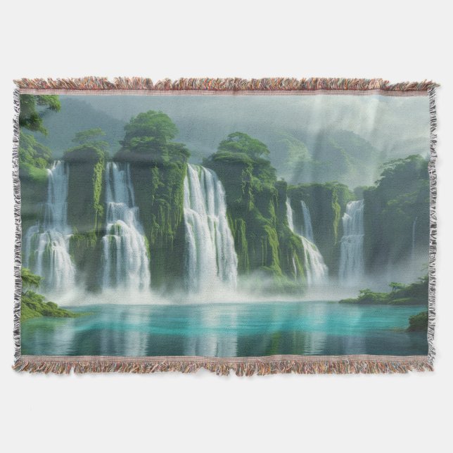 Majestätischer mehrschichtiger Wasserfall Decke (Vorderseite)