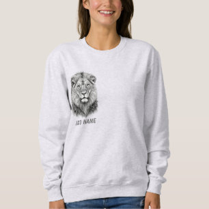 Majestätischer monochromer Löwe Sweatshirt
