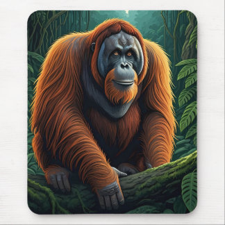 Majestätischer Orang-Utan im Dschungel Mousepad