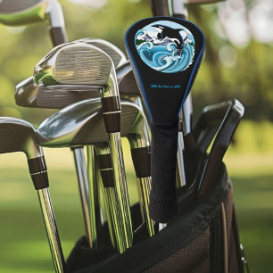 Majestätischer Orca-Schwertwal Blaue Wellen Ozean Golf Headcover