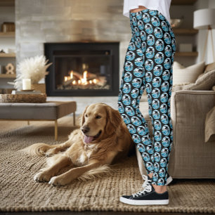 Majestätischer Orca-Schwertwal Blaue Wellen Ozean Leggings