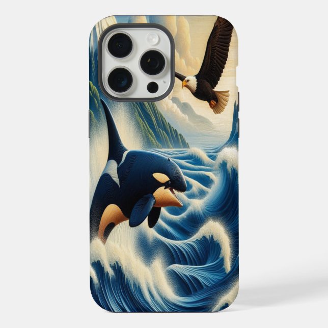 Majestätischer Orca springt iPhone Hülle (Rückseite)