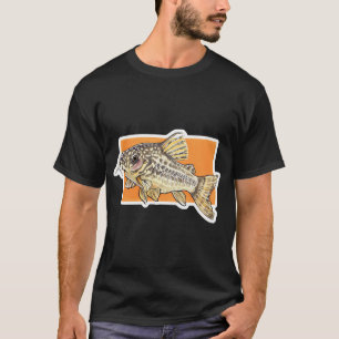 Majestätischer rosa Betta-Fisch Wasserfarbe vergol T-Shirt