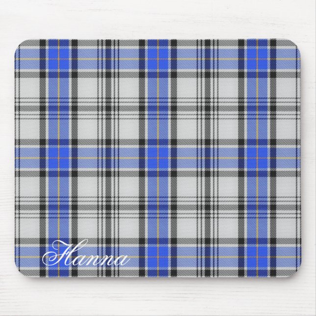 Majestätischer schottischer Clan Hannay Tartan Mousepad (Vorne)