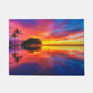 Majestätischer Strand des Sonnenuntergang-  Fußmatte