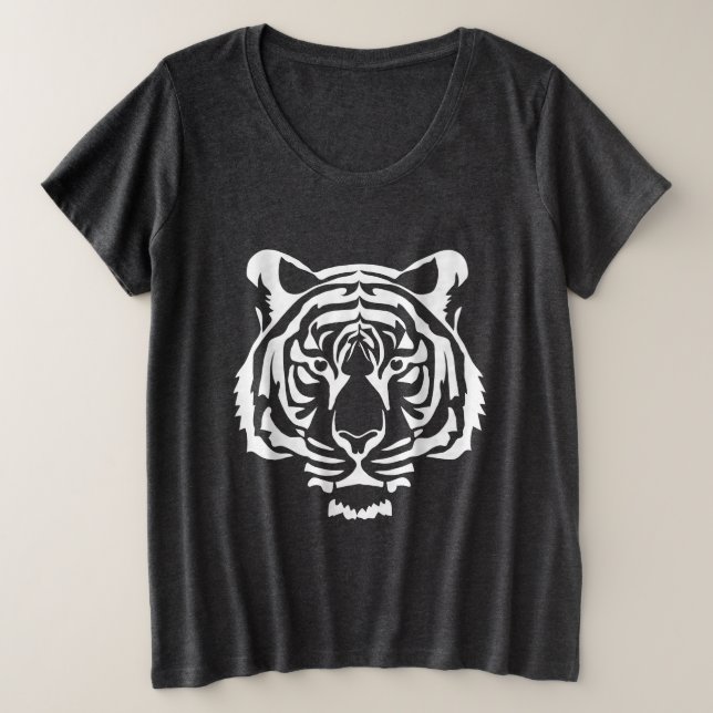 Majestätischer Tiger Große Größe T-Shirt (Design vorne)