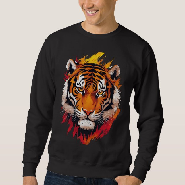 Majestätischer Tiger - Symbol für Power, Mut und K Sweatshirt (Vorderseite)