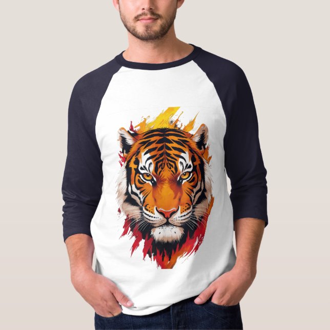 Majestätischer Tiger - Symbol für Power, Mut und K T-Shirt (Vorderseite)