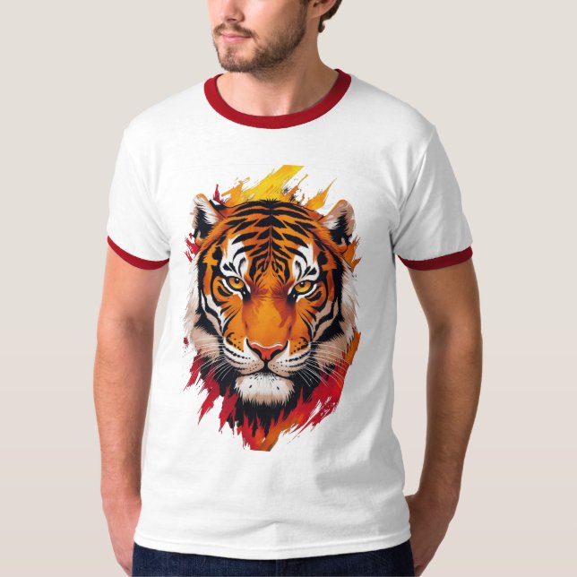 Majestätischer Tiger - Symbol für Power, Mut und K T-Shirt (Vorderseite)