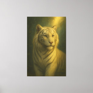 Majestätischer Weißer Tiger – Kunstdruck Leinwanddruck
