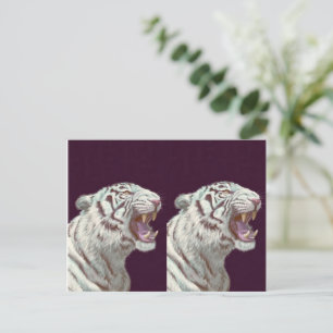 Majestätischer Weißer Tiger – Postkartendesign Postkarte