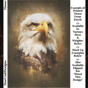 Majestätischer Weißkopfseeadler, Öl-Stil Kunst EF5 Seidenpapier