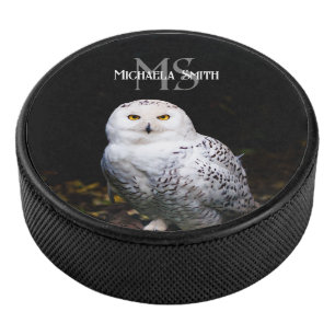 Majestätischer Winterschneeauuler Monogramm-indivi Eishockey Puck
