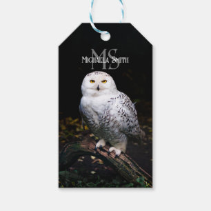 Majestätischer Winterschneeauuler Monogramm-indivi Geschenkanhänger
